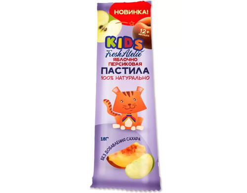 Пастила Fresh Atelie Kids яблочно-персиковые пластинки 18 г