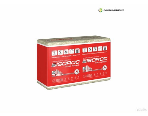 Утеплитель Isoroc Супер Теплый 50/610х1000/Е/К